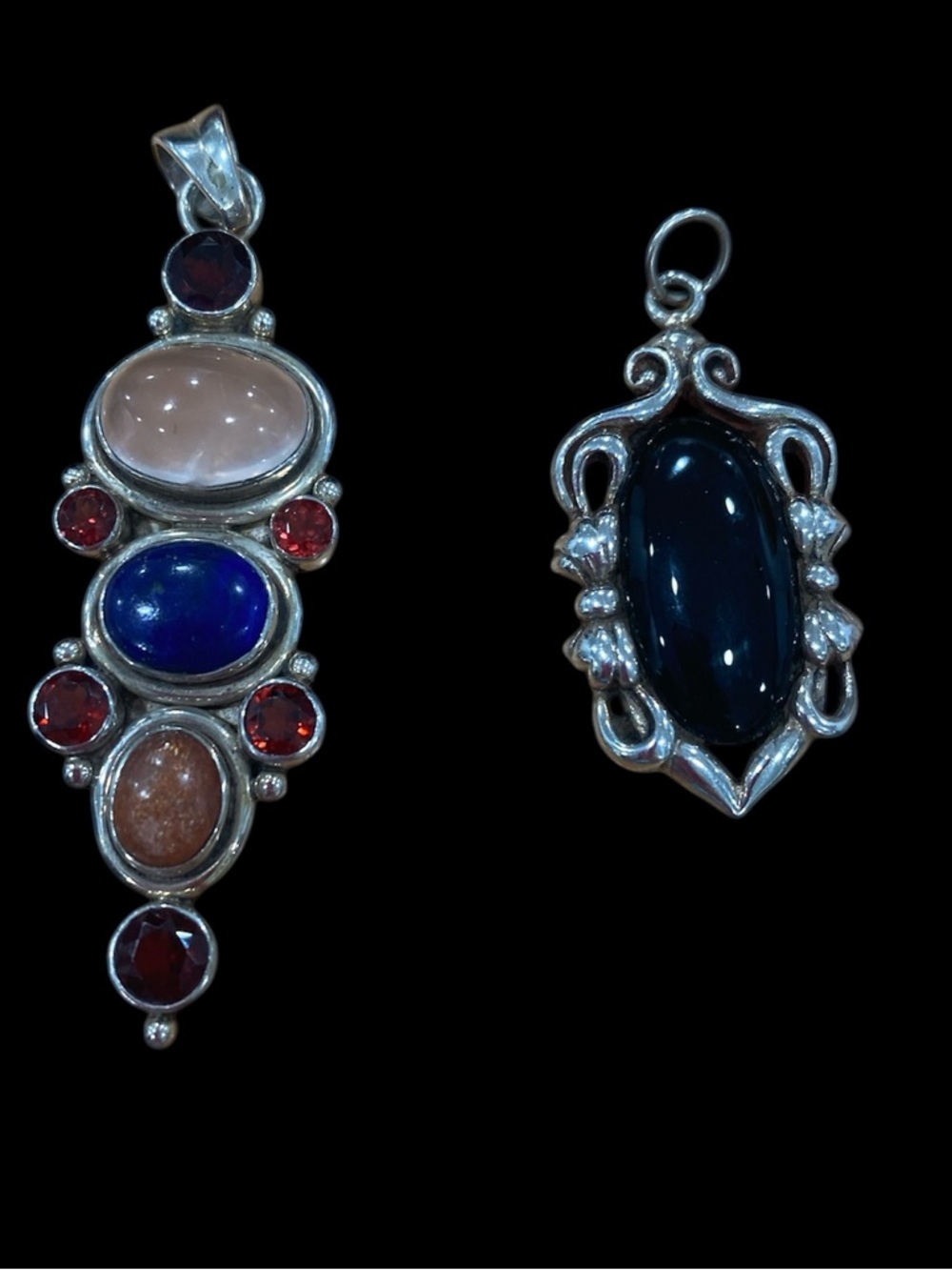 Two Beautiful Sterling Silver Pendants stamped